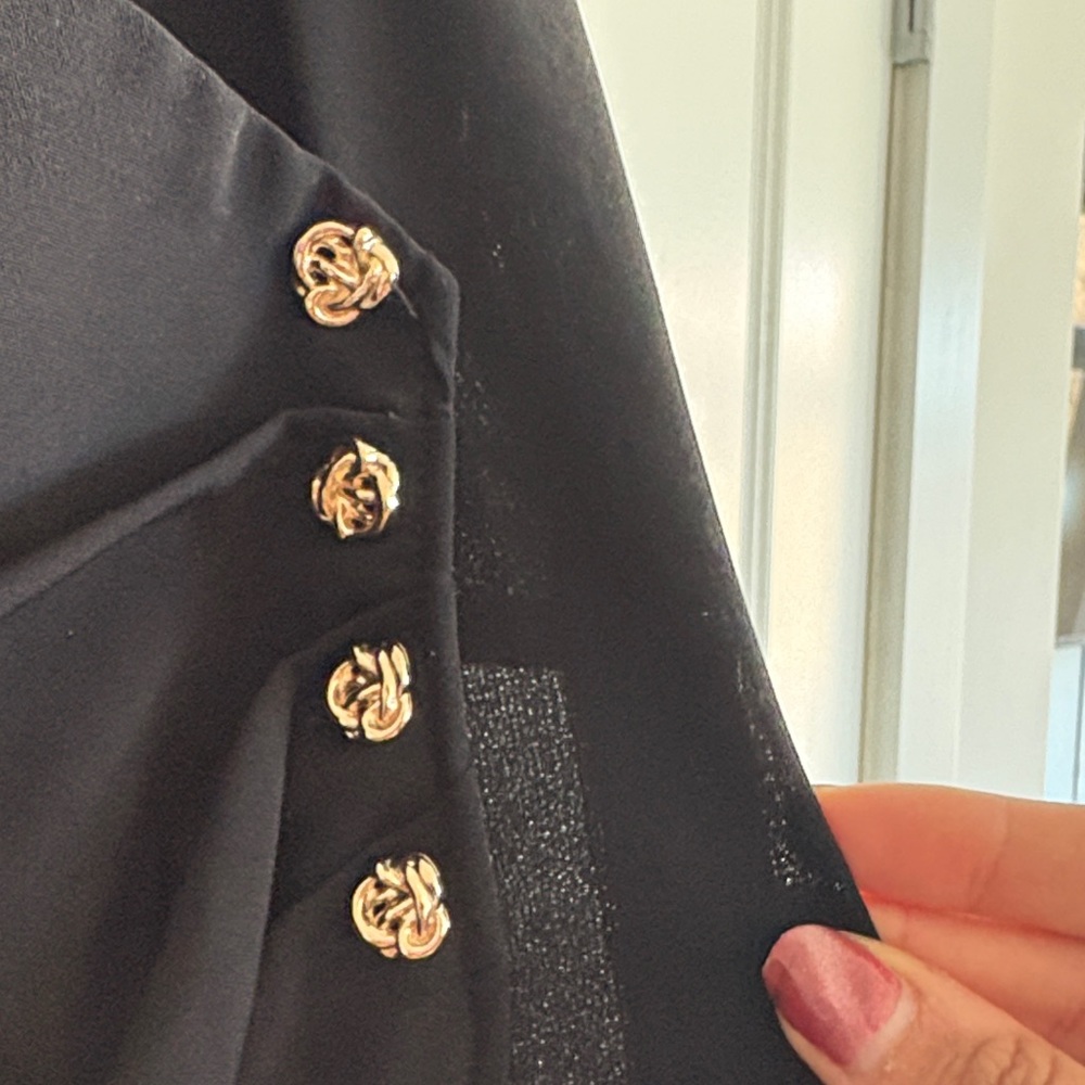 Classic Black MNG Wrap Midi Dress - Picture 7 of 7